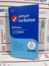 TurboTax Deluxe Desktop 2025 Federal & State Tax Return Product Key Card Desktop picture