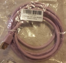 Cat 8 Ethernet Cable 6 FT High Speed Heavy Duty Network LAN Purple  picture