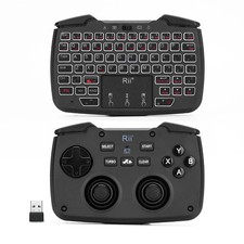 Rii RK707 Wireless Mini Keyboard Game Controller Combo Backlit Turbo picture