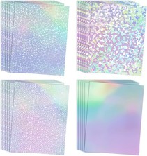 Koala Holographic Laminate Sheets A4 - Clear Self-Adhesive Sticker Paper, 25 picture