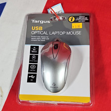 Targus Wired USB Optical Laptop Mouse 1200 DPI 3-Button Scroll Wheel Silver/Red picture