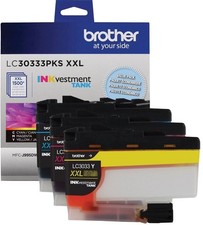 Set 3 Genuine Brother LC3033 XXl Cyan Mag Yel Inks SEALED BAG NO BOX LC30333PKS picture