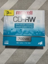 Maxell CD-RW 700MB 80 Min 1X-4X Rewritable Compact Discs 3 Pack Sealed New picture