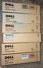 Lot Of 6 Dell Toner Cartridge Yellow X 2 Cyan Magenta X 3 M6935 3100CN 3000CN picture