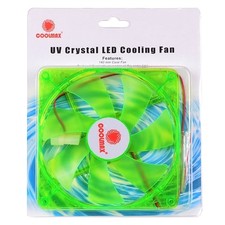 Coolmax CMF-1425-GN UV Reactive 4-Green LED Case Fan w/4-Pin 140mm (Green) NEW picture