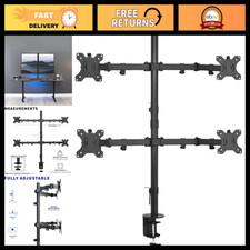 Adjustable Quad Monitor Desk Mount for 13-30