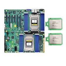 TTY T1DEEP E-ATX SP3 Server Motherboard With 2x AMD EPYC 7B12 CPU picture