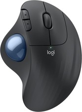 Logitech Ergo M575S Wireless Bluetooth Trackball Mouse - Graphite Blue Ball picture
