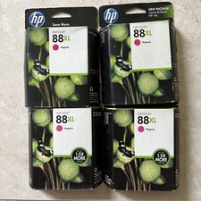 4 Pack New Genuine HP 88XL Magenta Ink Lot C9392AN Four Box Oem 88 XL EXP 14 picture