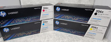HP 206X Black Cyan Magenta Yellow Toner W2110X W2111X W2112X W2113X Set - New picture