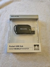 Belkin Pocket 4 Port Handy Mobile Transfer USB Hub *NOS* PC User Windows picture