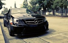 Cars black mercedes luxury Desk Mat Stitched picture