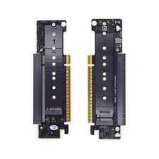 PCI‑E X16 Splitter Card,1 PCI‑E X16(X8 Lane)Slot + Dual M‑Key M.2 NVMe SSD Ports picture
