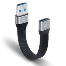 Poyiccot Short USB 3.0 Extension Cable, 5inch Flat FPC Grey picture