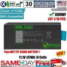 ✅LOT Battery X8VWF For Dell Latitude 14 Rugged 5404 E5404 7404 E7404 P45G 97Wh picture