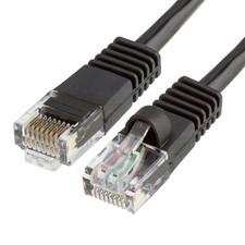10FT Cat5e Ethernet Cable UTP LAN Network Patch Cord RJ45 Cat 5e Cable - Black picture