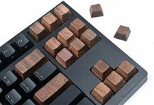 Handmade OEM Black Walnut Solid Wood Keycaps for Cherry MX Mechanical Keyboard picture