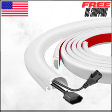 Silicone Wall Wire Hider Side Open Covers Cords 10' Self-Adhesive 0.63