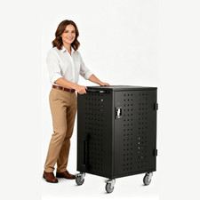 32 Device Charging Cart for Laptop Tablets Chromebook Mobile Storage W/ Security picture