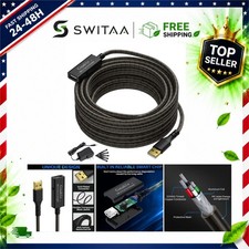 Conable Active USB Extension Cable 50 FT USB 2.0 Male to Female 22AWG picture