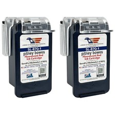 Pitney Bowes SL-870-1 Red Ink Cartridge for SendPro Mailstation (2-Pack) picture