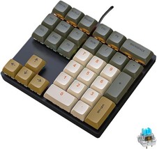33-Key Wired USB Mechanical Backlit NKRO Numpad with XDA PBT Keycaps, Brown Grey picture