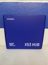 Kuxiu X53 Hub Laptop Stand 360 Rotating Base USB-C Hub Wood Grain Finish New picture