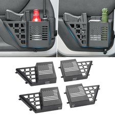 Front Rear Door Pocket Storage Compatible with 2007-2017 Jeep Wrangler JK JKU... picture