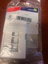 *NEW* Leviton 49910-HW4, 4-Port, White, Includes 1 Blank Insert picture