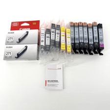 Canon CLI-271 Ink Cartridge Lot OEM & Compatible 271XL BK M GY 15 Total picture