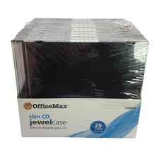 Slim CD Jewel Case 25 Pack Office Max Brand New For CD, DVD Or Blu-ray picture