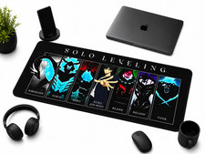 Solo Leveling Desk Mat Sung Jin-Woo Shadow Army XL Anime Mouse Pad 31x15 NEW picture