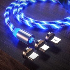 Streamer LED Magnetic Charging Cable,Nighttime Glow 3A Fast 3 ft, Random  picture