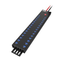 Industrial USB 2.0 Hub 30 Ports with 300W Power Supply Wall Mountable Support... picture