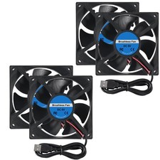 4pcs 8025 Cooling Fan 80x80x25mm Dc 5v Usb Cooler Brushless Fan 80mm Fan Xh2.54  picture