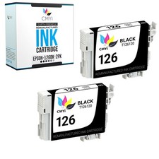 CMYi 2X Replacement T126 Black Ink Cartridge for Epson Workforce 630 633 635 645 picture