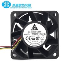 Delta TFB0612GHE 6038 DC12V 1.68A 3-Wire Dual Ball Cooling Fan picture