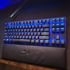 Razer Huntsman V2 TKL Wired Optical Purple Clicky Switch Gaming Keyboard Used picture