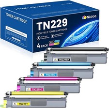 Nildoa TN229 High Yield Toner Cartridge 4-Pack for Brother HL Series picture
