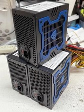 NEW--(Lot of 3) Powork BLUE 650w-MAX ATX PS 12cm-Fan 20+4Pin SATA & 6-Pin picture
