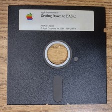 Apple IIc Getting Down to BASIC 5.25 Floppy Disk ProDOS 1984 680-3065-A Vintage picture