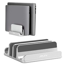 4-in-1 Adjustable Vertical Laptop Stand, Aluminum Holder Silver picture
