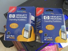 LOT of 2 Genuine HP 51629A Large Black Printer Inkjet Cartridge EXP March 2001 picture