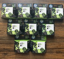 LOT OF 9 Genuine HP 63XL Black High Yield Ink Cartridge OEM Sealed Expired picture