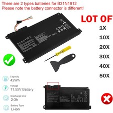 🧡LOT 50X B31N1912 Battery For ASUS VivoBook14 E410M E410MA E510MA L510MA L410MA picture