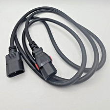 C2G Legrand CG10360 6ft Locking Power Cord C14 to C13 10A 250V 17AWG NEW picture