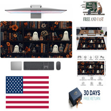 Cute Ghost Desk Mat Dark Vintage Large Mouse Pad Gaming Black Mouse Pad XXL picture