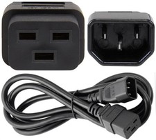 Lot5pk/pcs 6ft C19~C14/Kettle Male Server Power Adapter Cord/Cable 14awg 15A AC picture