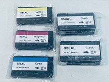 Acaves 5 Pack Ink Cartridges 950XL 951XL 2x Black, 1 Cyan, 1 Yellow, 1 Magenta picture