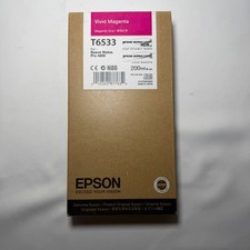 Genuine Epson Stylus Pro 4900 Vivd Magenta T6533 Ink Cartridge New See Date picture